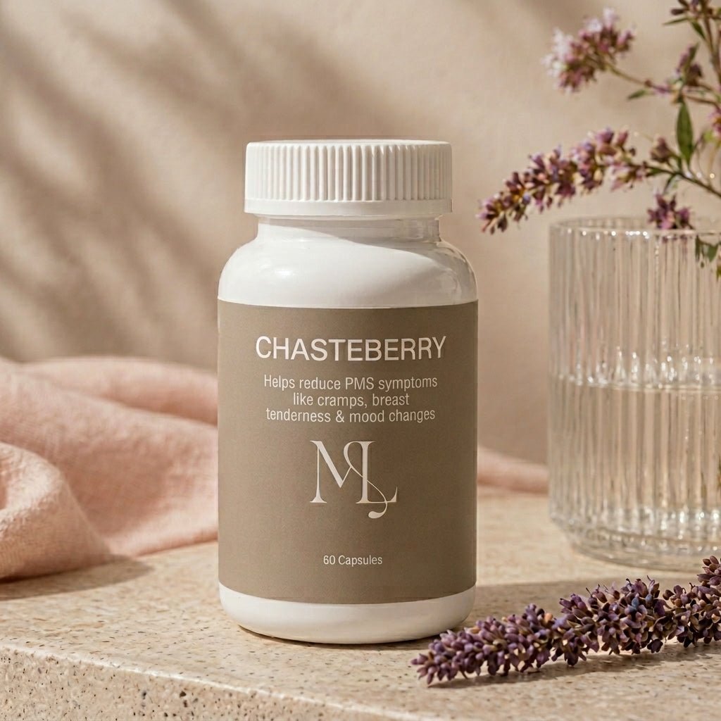 ML Chaste Berry - Hormonal Acne Supplement for Premenstrual Breakouts &amp; Cycle - Related Acne - ML Aesthetic Clinic
