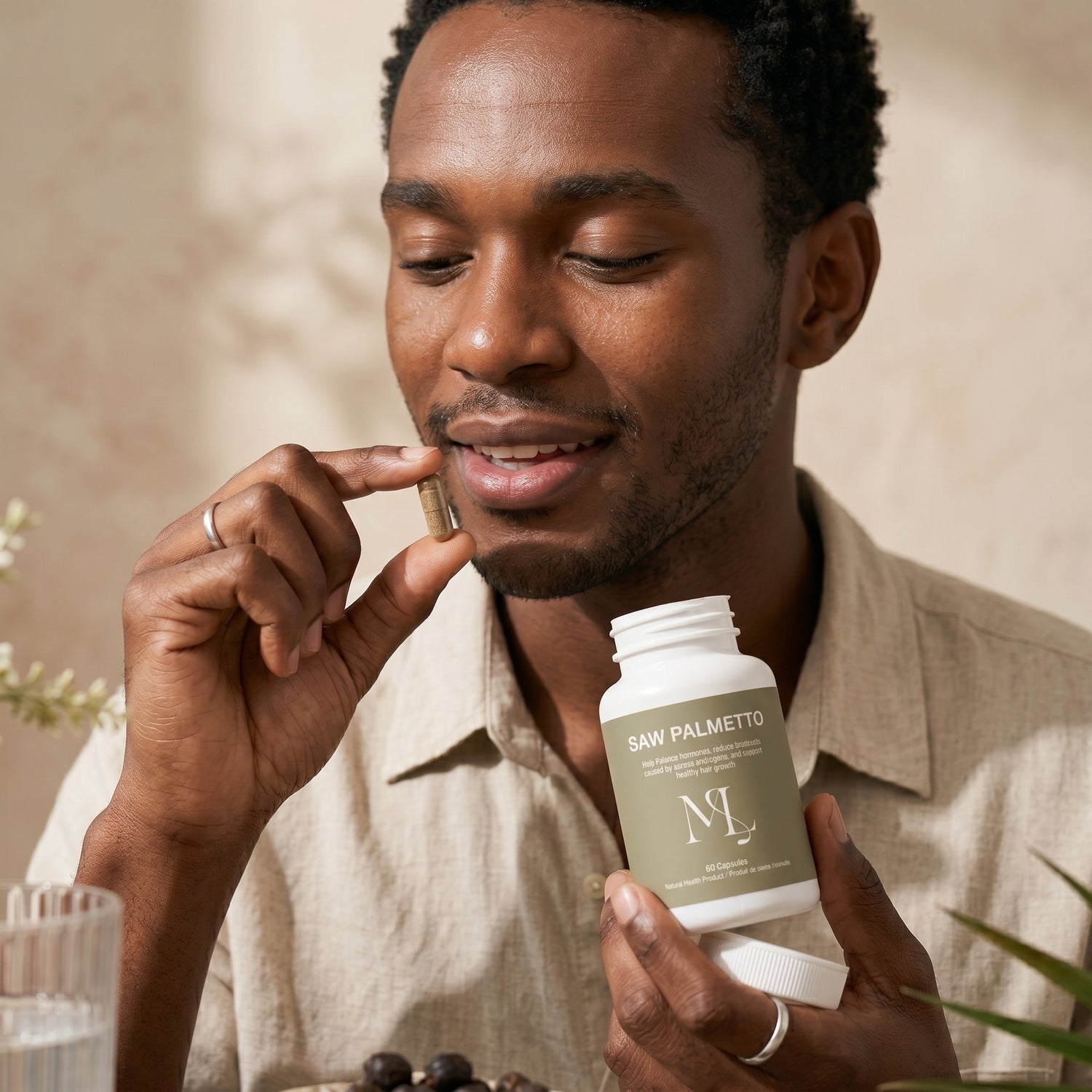 ML Saw Palmetto - Hormonal Acne &amp; Hair Support | DHT Blocker Supplement for Women &amp; Men - ML Aesthetic Clinic