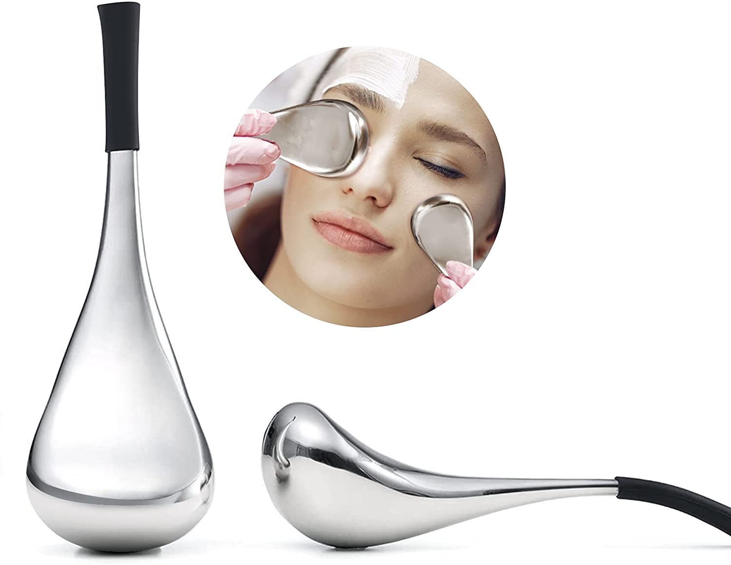 VXDAS Cryo sticks, Stainless Steel Facial Massager,Ice Globes Cooling Roller Tool Cold for Neck Eyes Anti Puff Anti Aging Treatment Wands