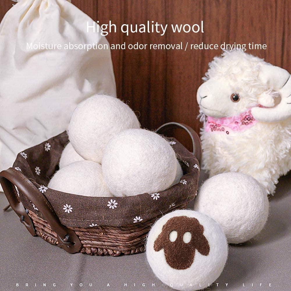 Bola secadora de lana, bolas de algodón ecológicas/suavizante de telas